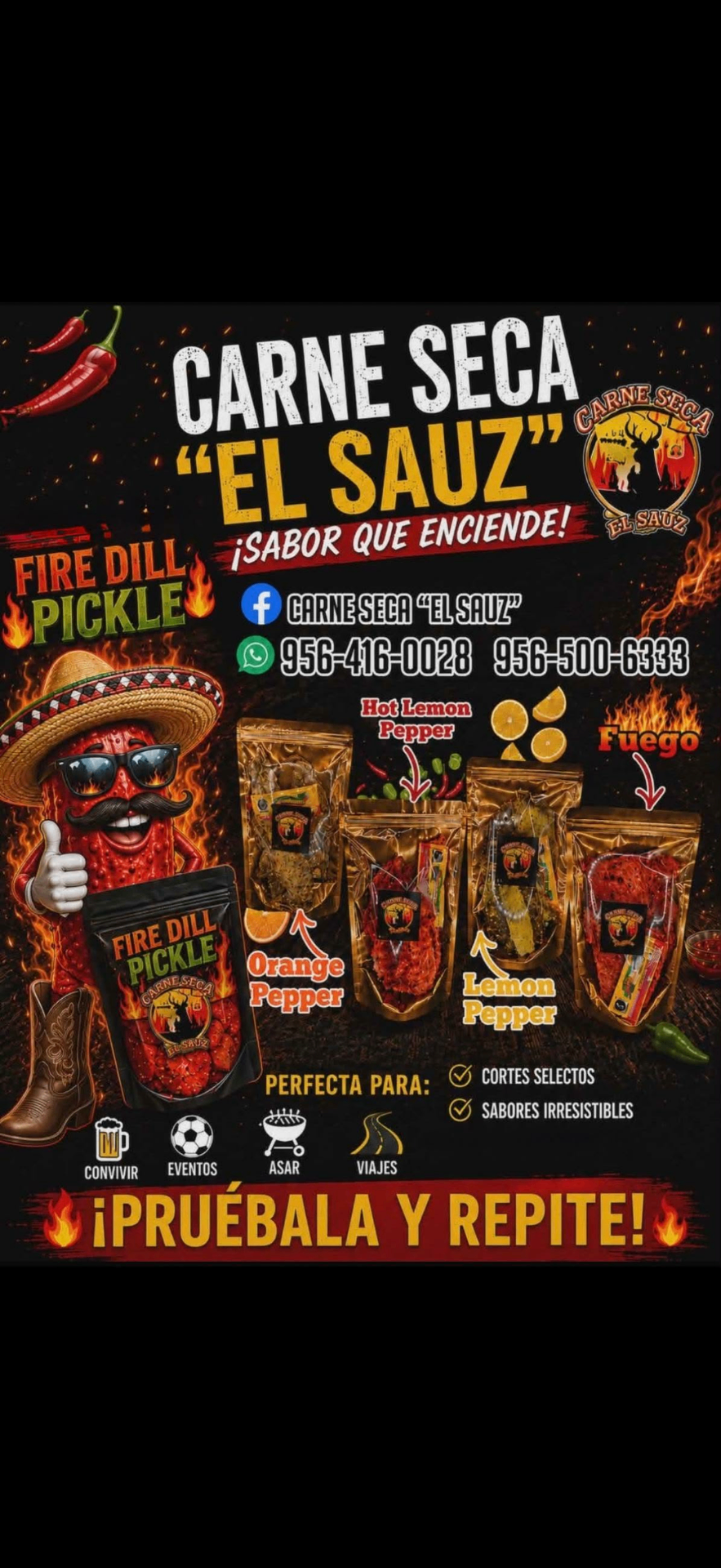 Carne Seca El Sauz flavors poster